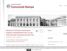 Tablet Screenshot of comunicatistampa.unime.it